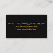 Haarlijst - Goudschaar met zwarte achtergrond Visitekaartje (Achterkant)