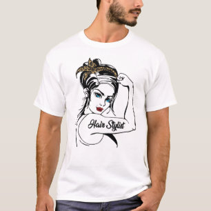 Haarlijst Rosie de riveter leopard Cheetah T-shirt