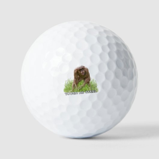 Haarloze chimp taai als staal golfballen (Voorkant)
