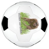 Haarloze chimp taai als staal voetbal (Gedraaid)