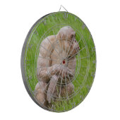 Haarloze chimpansee dartbord (Voorkant Links)