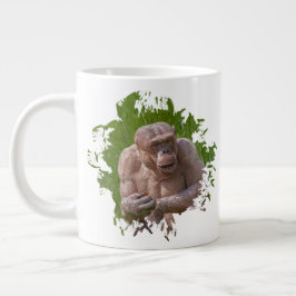 Haarloze chimpansee grote koffiekop