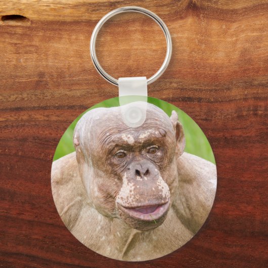 Haarloze chimpansee Magnet Sleutelhanger (Voorkant)