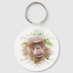 Haarloze chimpansee sleutelhanger
