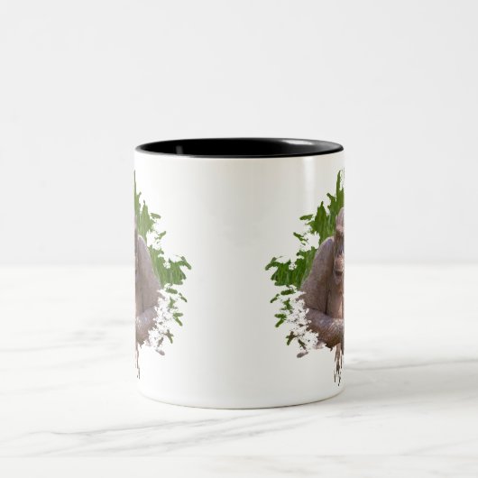 Haarloze chimpansee tweekleurige koffiemok (Center)