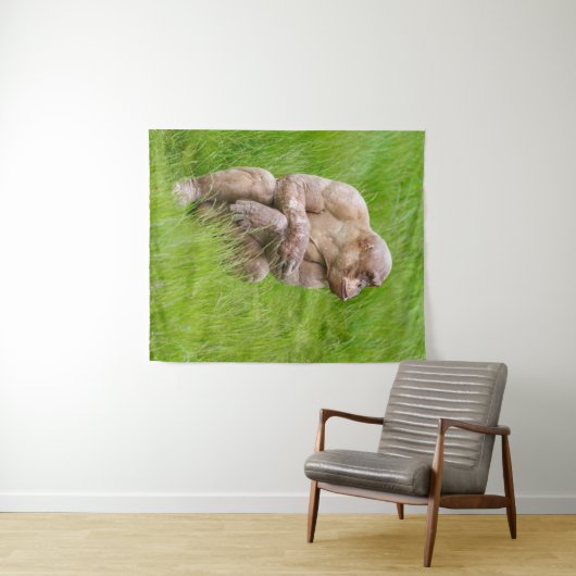 Haarloze chimpansee wandkleed (In Situ (horizontaal))