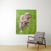 Haarloze chimpansee wandkleed (In situ)