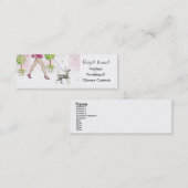 Haarloze Chinese Crested Dog Business Profile Card Mini Visitekaartje (Voorkant / Achterkant)