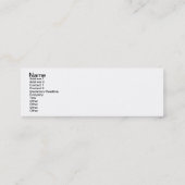 Haarloze Chinese Crested Dog Business Profile Card Mini Visitekaartje (Achterkant)