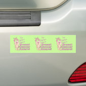 Haarloze haas is zich bewust van borstkanker bumpersticker (Op auto)