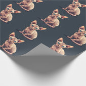Haarloze kat sphynx Kerstmis Cadeaupapier (Hoek)