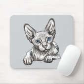 Haarloze Sphynx Kat Muismat (Met muis)