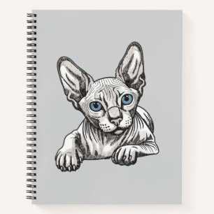 Haarloze Sphynx Kat Notitieboek