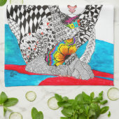 Haarloze Sphynx keukenhanddoek (Gevouwen)