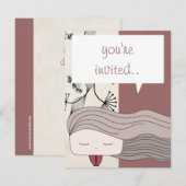 haarmeisje kaart (Voorkant / Achterkant)