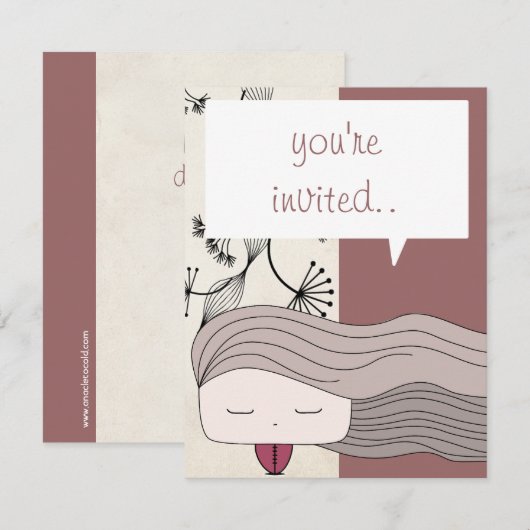 haarmeisje kaart (Voorkant / Achterkant)