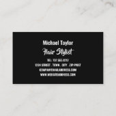 Haarmodellen, haarstylist, haarsalon visitekaartje (Achterkant)