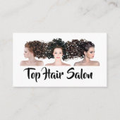 Haarmodellen, haarstylist, haarsalon visitekaartje (Voorkant)