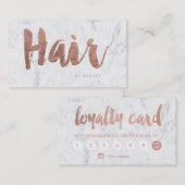 Haarmoderne roos gouden tipografie marteling loyal visitekaartje (Voorkant / Achterkant)