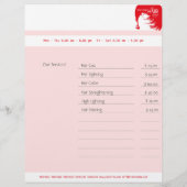 Haarontwerp 1 - Flyer, prijs Flyer (Achterkant)