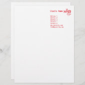 Haarontwerp 1 - Letterhoofd Custom Briefhoofd (Voorkant / Achterkant)