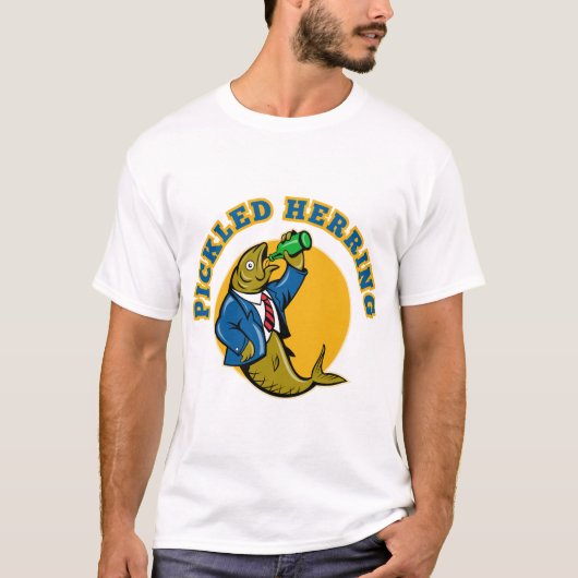 Haarpak drink bierfles t-shirt (Voorkant)