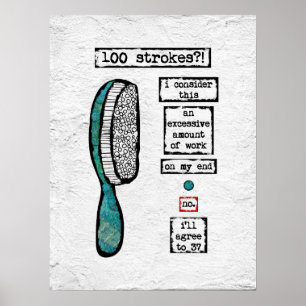 Haarpenseel Poster Art Print Funny Beauty