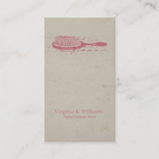  haarpenseellijst visitekaartje (Voorkant)