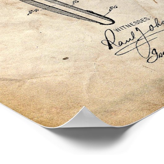 Haarpenseelpatroon Poster (Hoek)