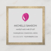 Haarpictogram | Hair Salon Vierkante Visitekaartje (Achterkant)