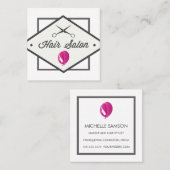 Haarpictogram | Hair Salon Vierkante Visitekaartje (Voorkant / Achterkant)