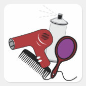 Haarpiekbenodigdheden Vierkante Sticker (Voorkant)