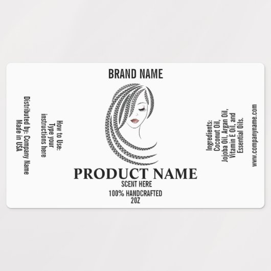 Haarproduct Braid Hair Braids pakket Labels (Design 1)