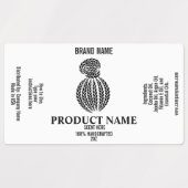Haarproduct Etiket sjabloon Braids pakket Labels (Design 1)