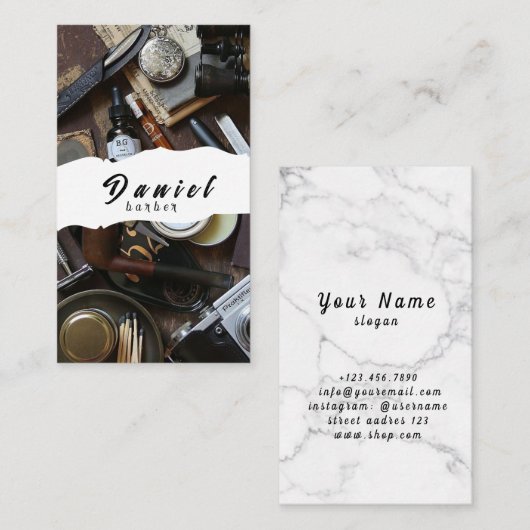 Haarprofessionals maken een blijvende indruk visitekaartje (Voorkant / Achterkant)