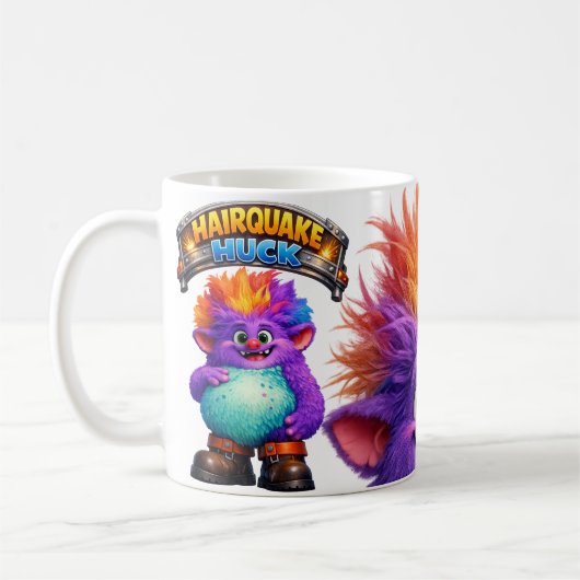 Haarquake Grappig Monster  Koffiemok (Links)