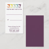 Haarsalon Afspraak Herinnering Retro Rainbow Visitekaartje (Voorkant / Achterkant)