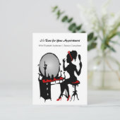 Haarsalon Afspraak Herinnering Rode schoenen Vrouw Briefkaart (Staand voorkant)