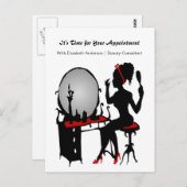 Haarsalon Afspraak Herinnering Rode schoenen Vrouw Briefkaart (Voorkant / Achterkant)