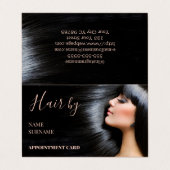 Haarsalon Afspraak Visitekaartje (Buitenkant ongevouwen)