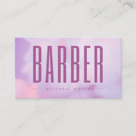 Haarsalon Barber Paarse holografisch Visitekaartje