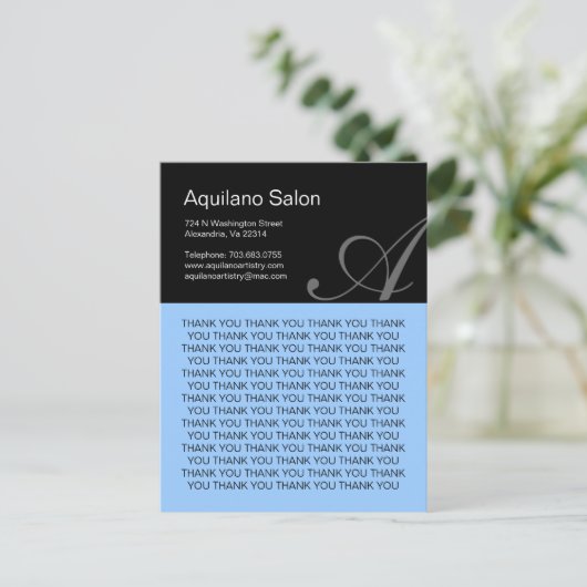 Haarsalon Bedankt Briefkaart (Staand voorkant)