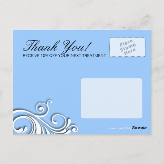 Haarsalon Bedankt Briefkaart (Achterkant)