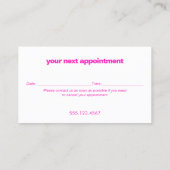 Haarsalon Bloemen Afspraak Herinnering Afsprakenkaartje (Achterkant)