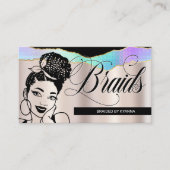 Haarsalon, Braid Stylist, Braiding,  Bronze Visitekaartje (Voorkant)
