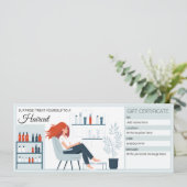 Haarsalon Cadeaubon Sjabloon, Kapper Cadeau Kaart (Staand voorkant)