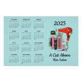 Haarsalon Design 2025 Kalender Poster (Voorkant)