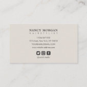 Haarsalon Earth Tones Rustiek Visitekaartje (Achterkant)