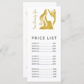 Haarsalon eenvoudige witte lijst programmakaart (Voorkant / Achterkant)