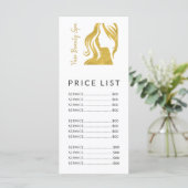 Haarsalon eenvoudige witte lijst programmakaart (Staand voorkant)